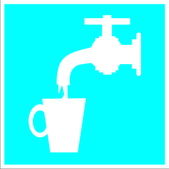 D02 питьевая вода (пластик, 200х200 мм) - Знаки безопасности - Указательные знаки - . Магазин Znakstend.ru